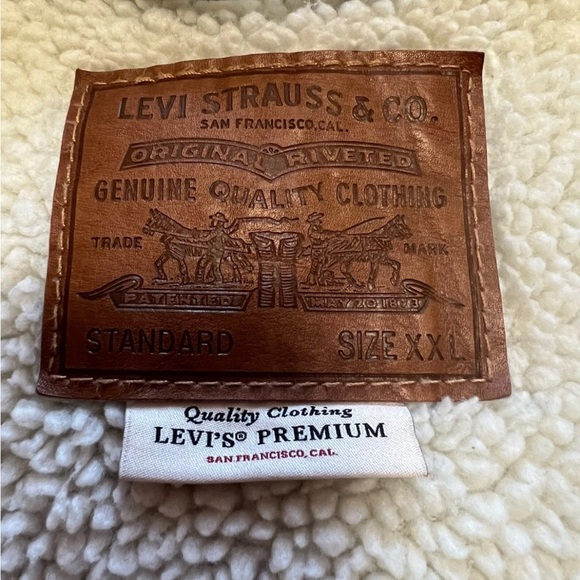 Levi’s Premium Big E Sherpa Trucker Jacket XXL Heavy Warm 16365‑0070 EXC Cond - Picture 10 of 16